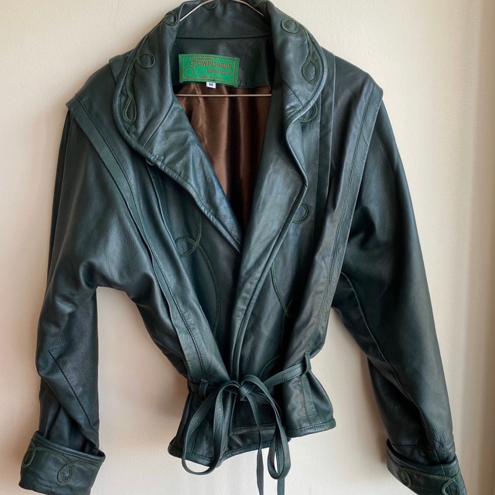 Gorgeous Green Leather Jacket! USA MADE!